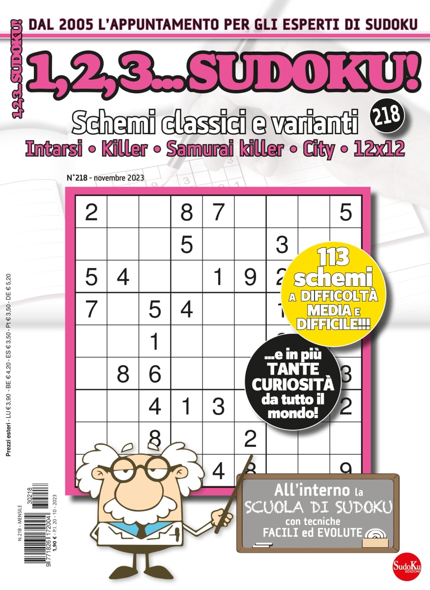 Copertina 1,2,3 Sudoku n.218