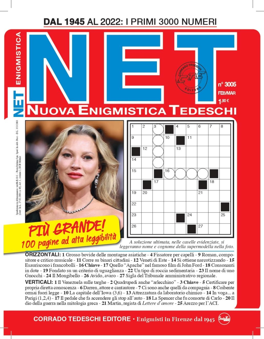 Copertina Nuova Enigmistica Tedeschi n.3005