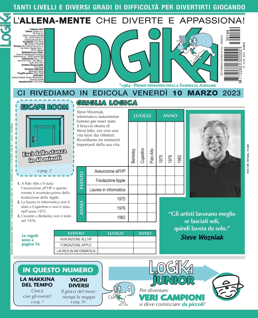 Copertina Settimana Logika n.144