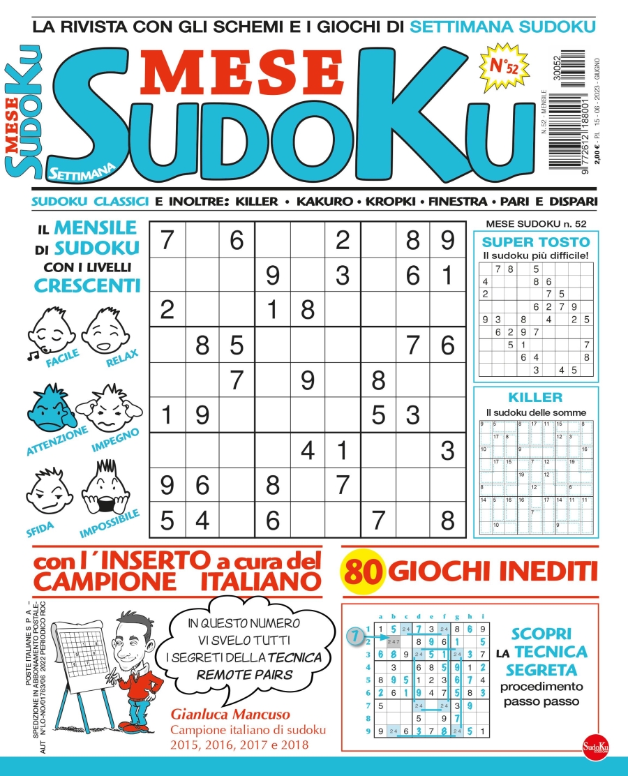 Copertina Settimana Sudoku Mese n.52