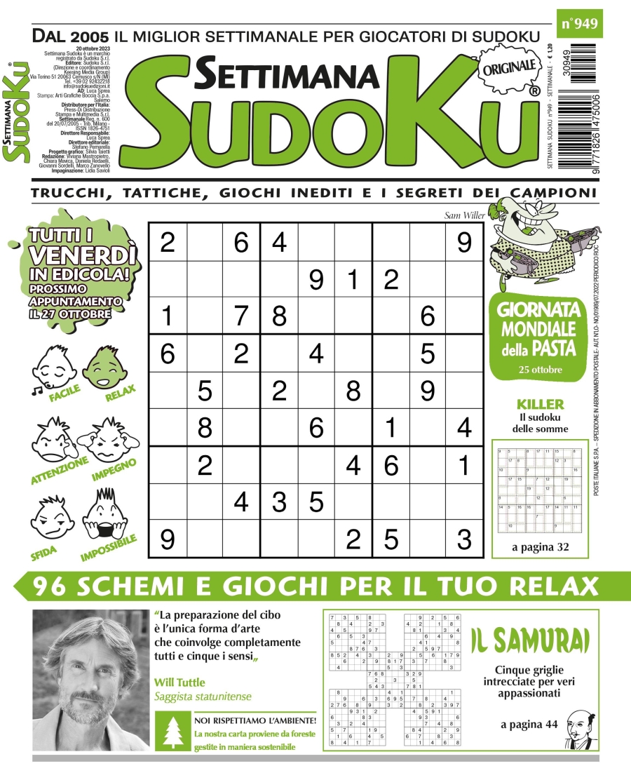 Copertina Settimana Sudoku n.949