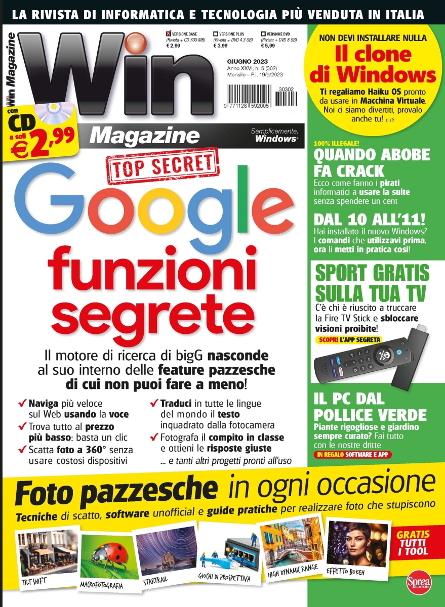 Copertina Win Magazine n.302