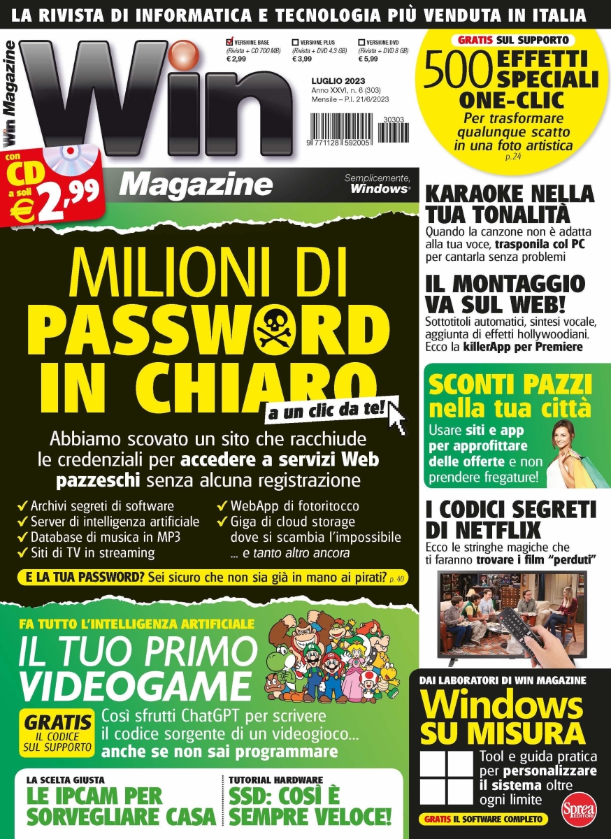 Copertina Win Magazine n.303