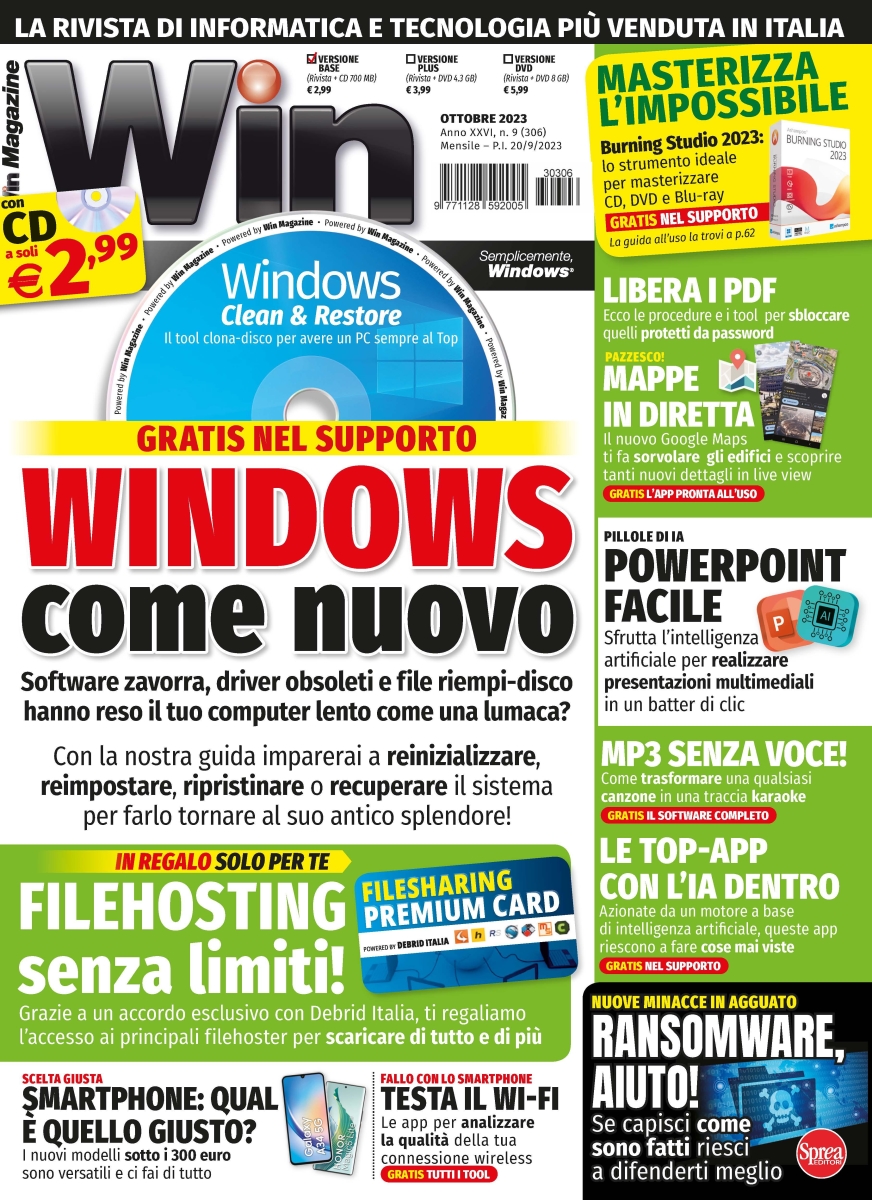 Copertina Win Magazine n.306