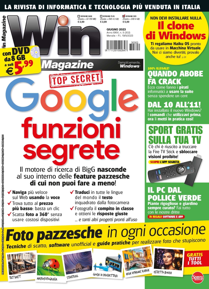 Copertina Win Magazine DVD n.302