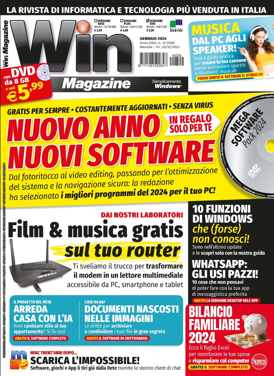 Copertina Win Magazine DVD n.309