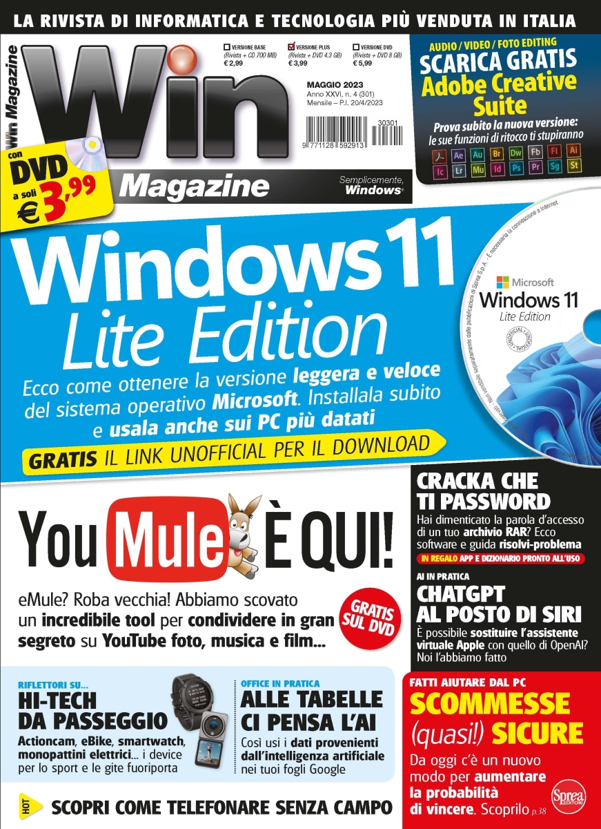 Copertina Win Magazine Plus n.301
