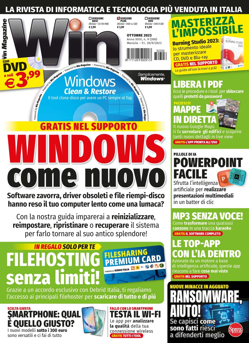 Copertina Win Magazine Plus n.306