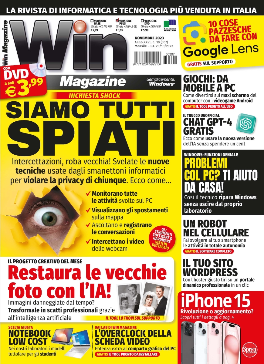 Copertina Win Magazine Plus n.307