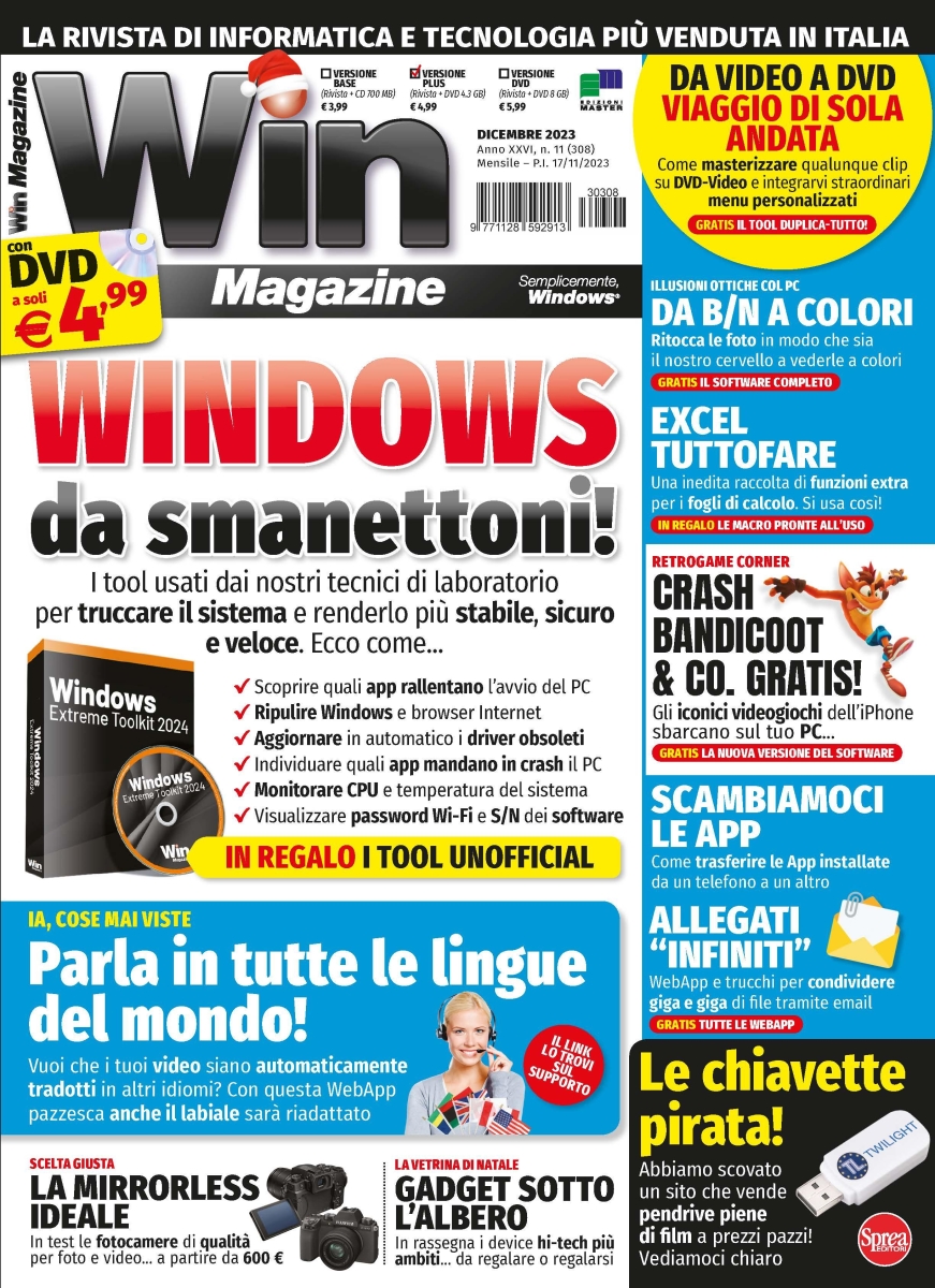 Copertina Win Magazine Plus n.308
