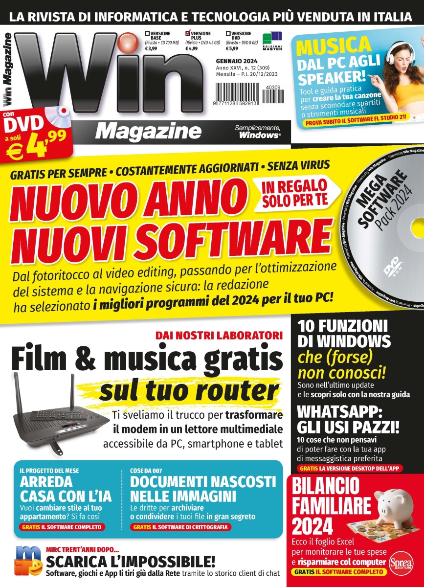 Copertina Win Magazine Plus n.309