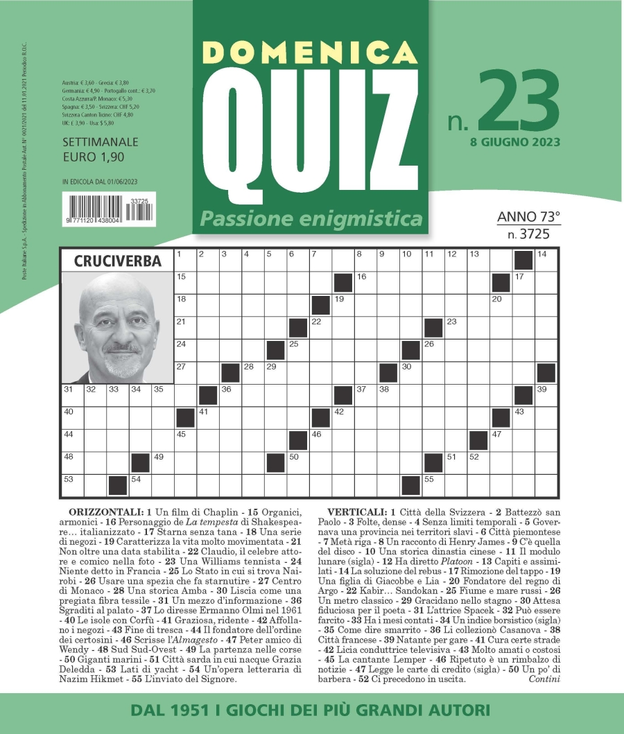 Copertina Domenica Quiz n.3725