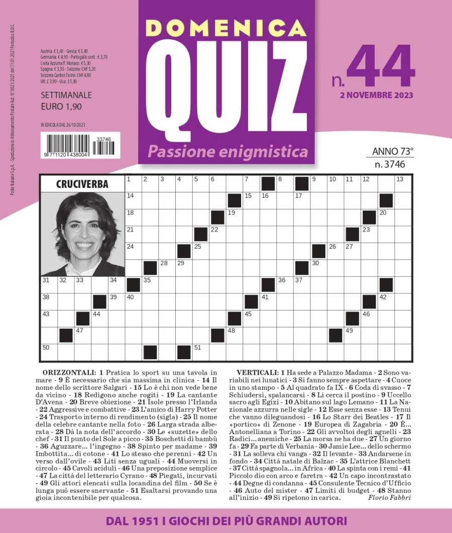 Copertina Domenica Quiz n.3746