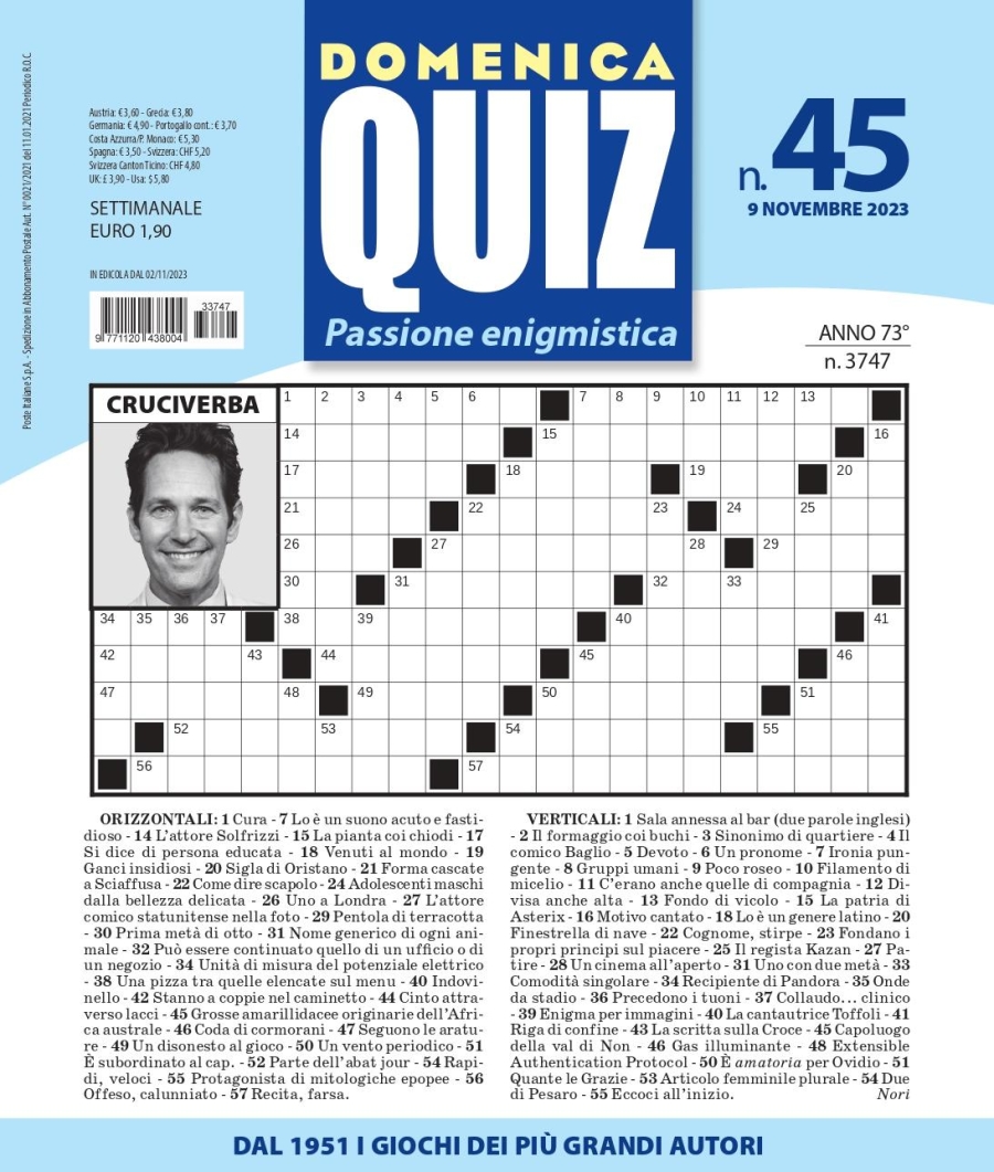 Copertina Domenica Quiz n.3747