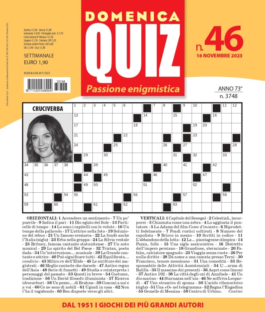 Copertina Domenica Quiz n.3748