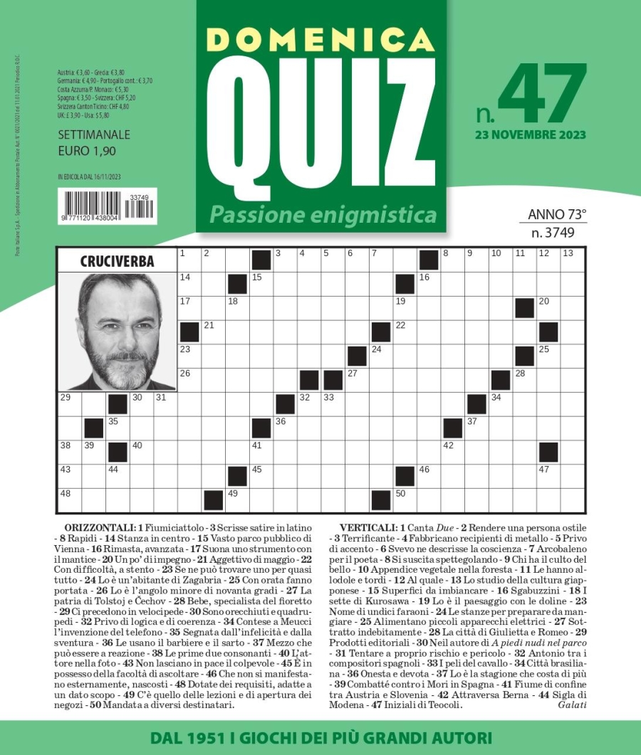 Copertina Domenica Quiz n.3749