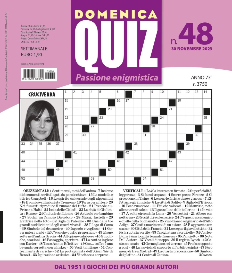Copertina Domenica Quiz n.3750