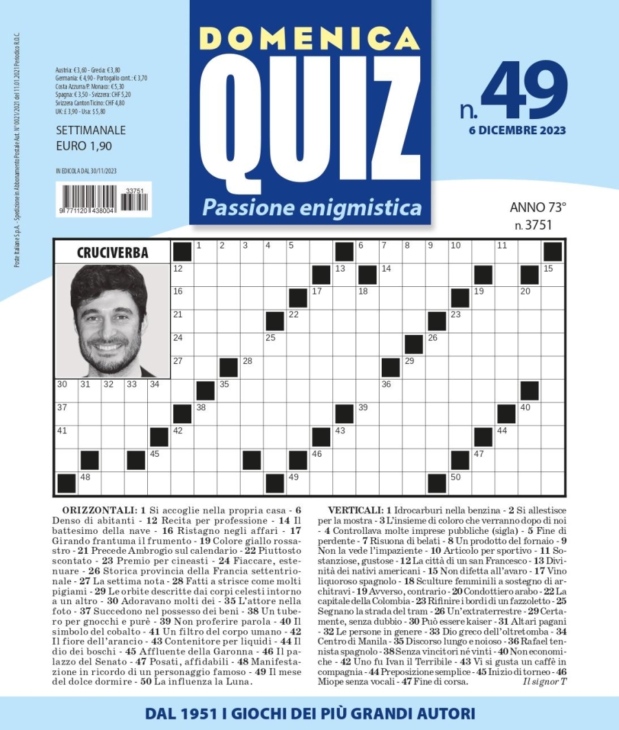 Copertina Domenica Quiz n.3751
