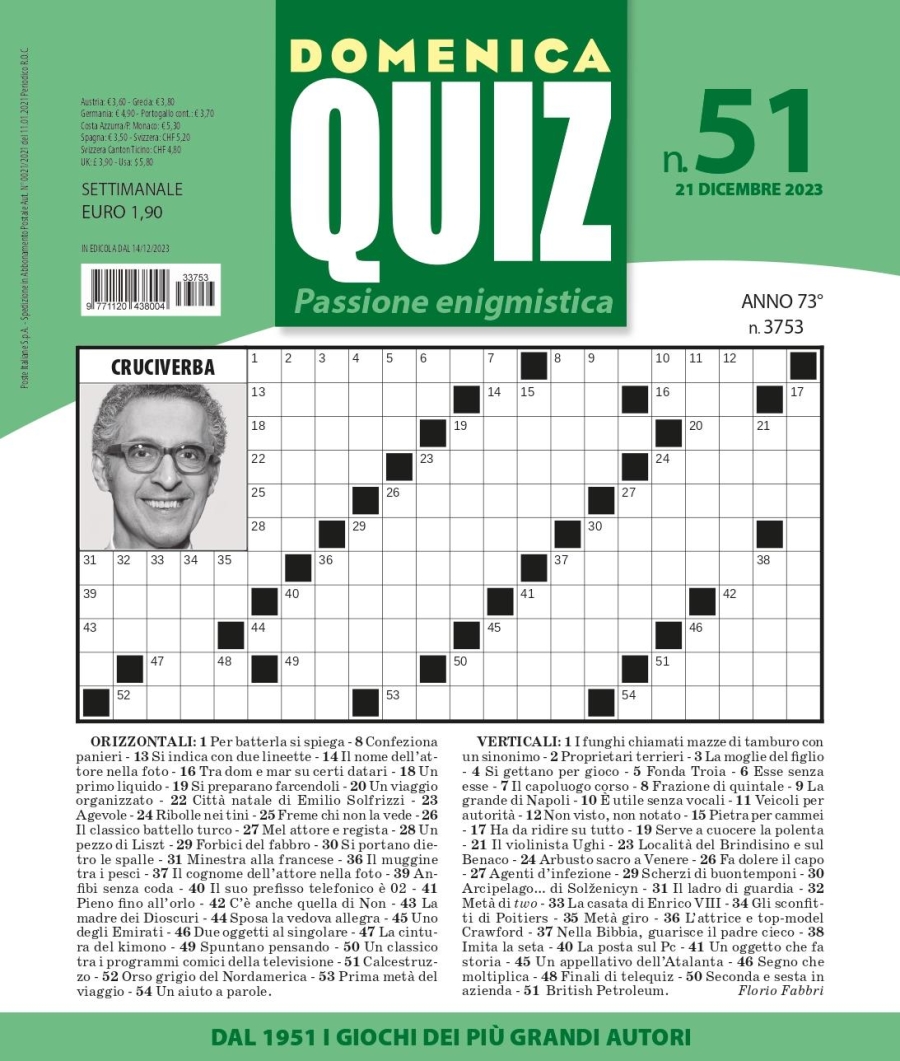 Copertina Domenica Quiz n.3753
