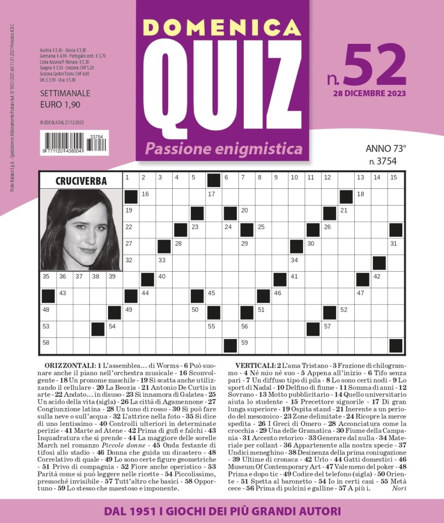 Copertina Domenica Quiz n.3754