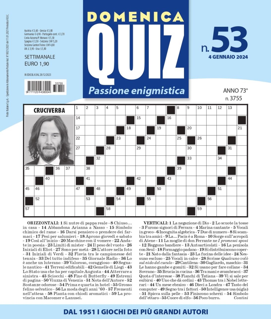 Copertina Domenica Quiz n.3755