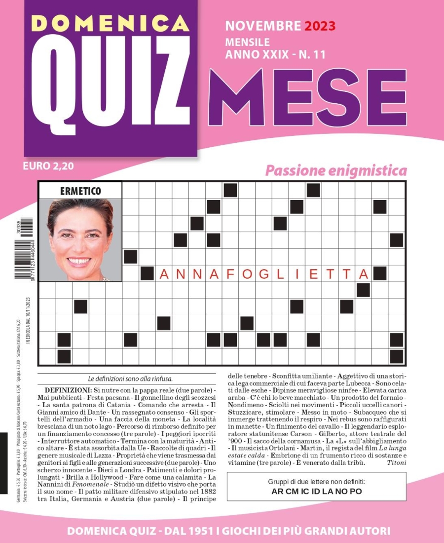 Copertina Quiz Mese n.335