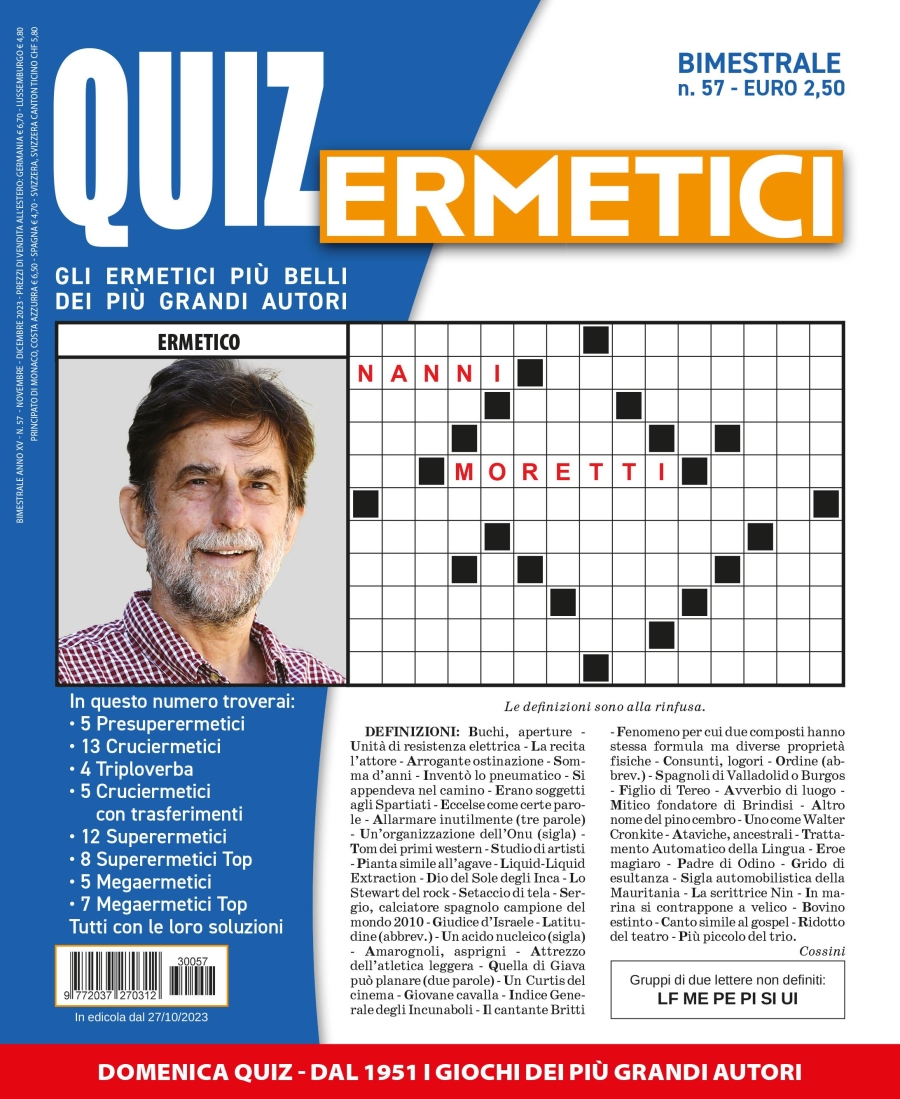 Copertina Quiz Ermetici n.57