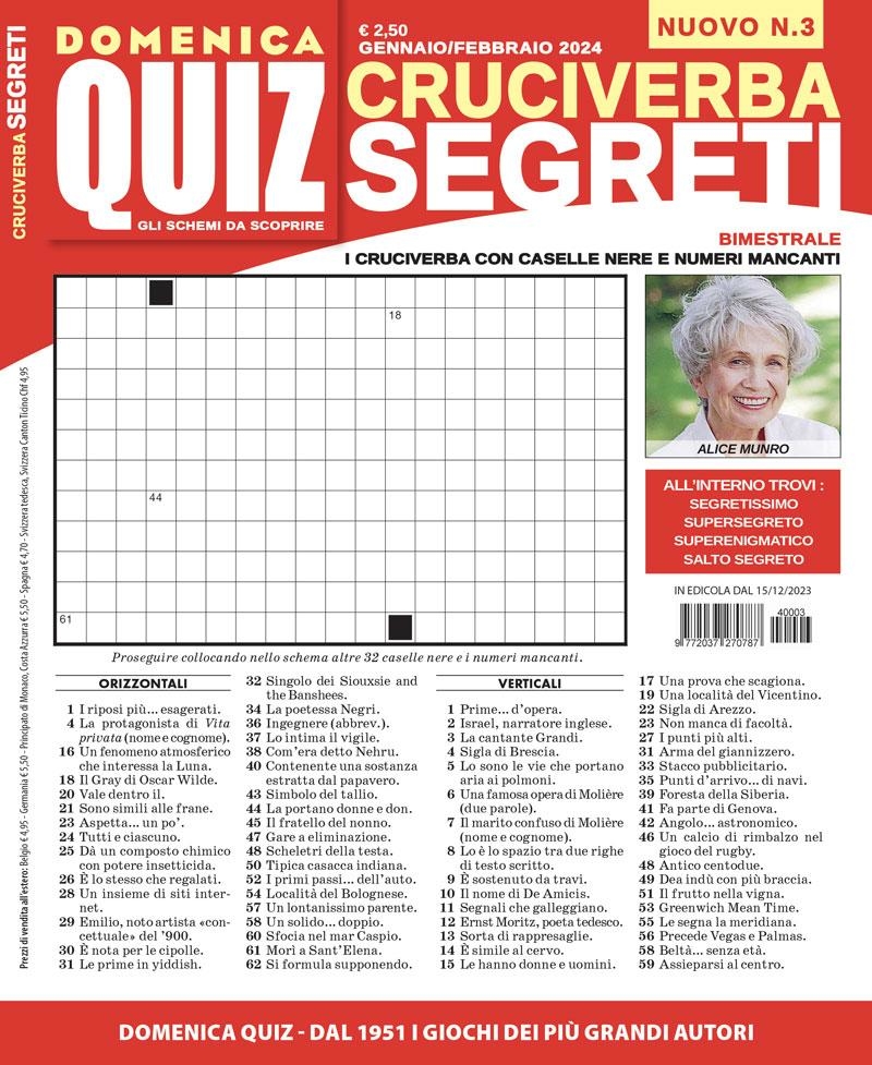 Copertina Cruciverba Segreti n.3