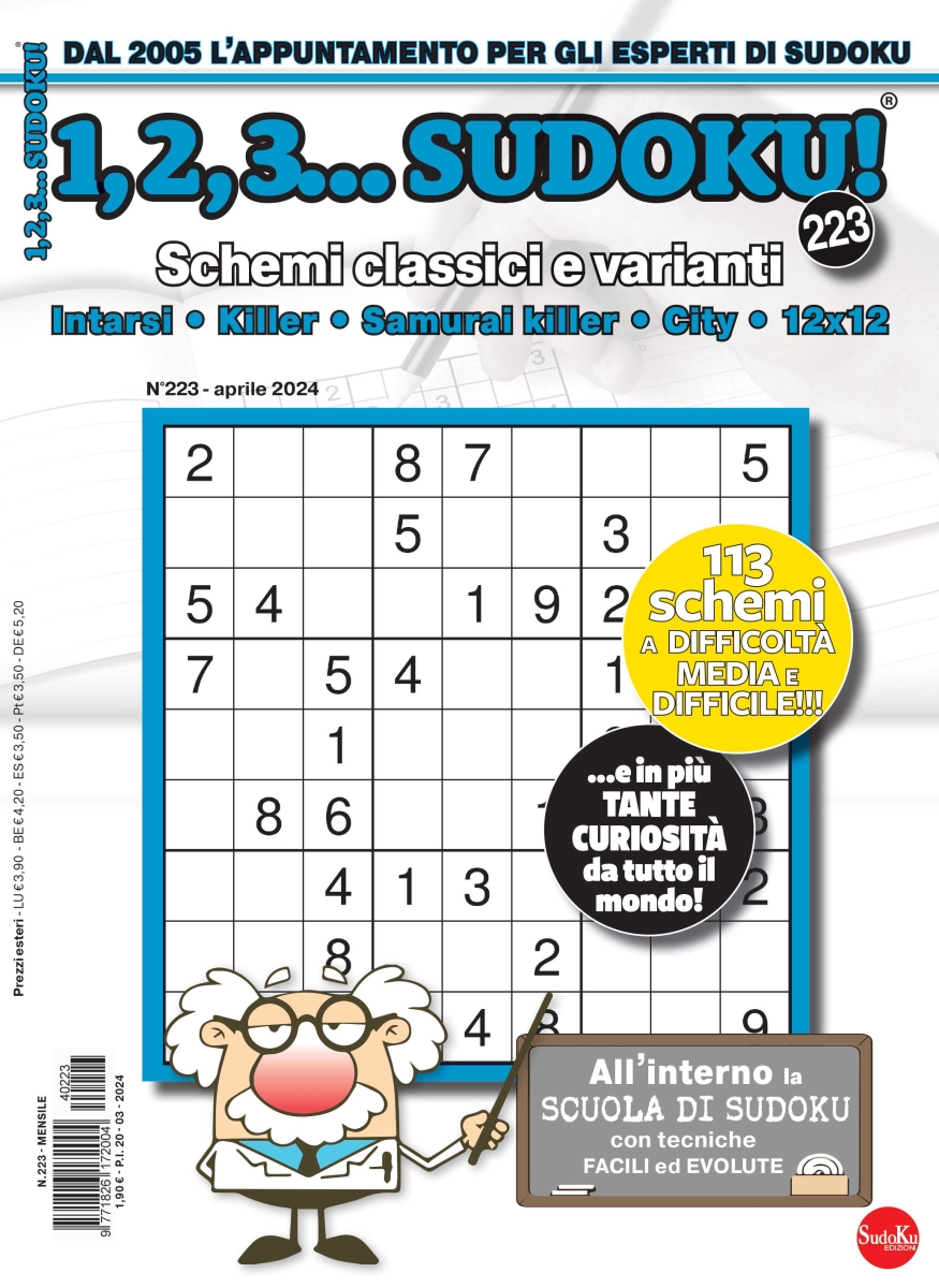 Copertina 1,2,3 Sudoku n.223