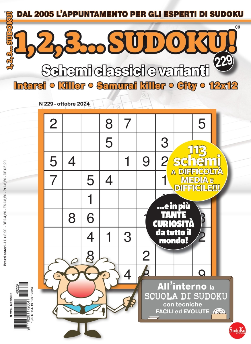 Copertina 1,2,3 Sudoku n.229