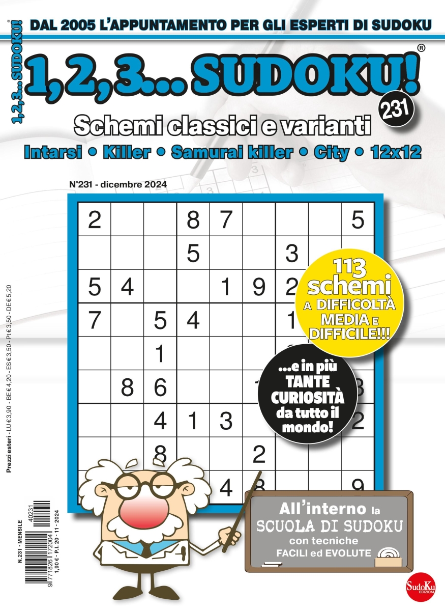 Copertina 1,2,3 Sudoku n.231