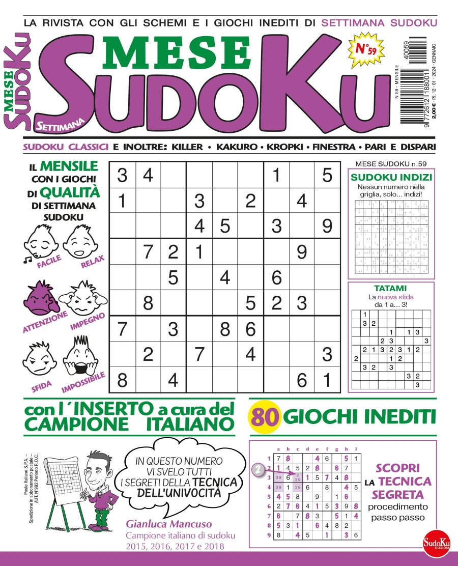 Copertina Settimana Sudoku Mese n.59