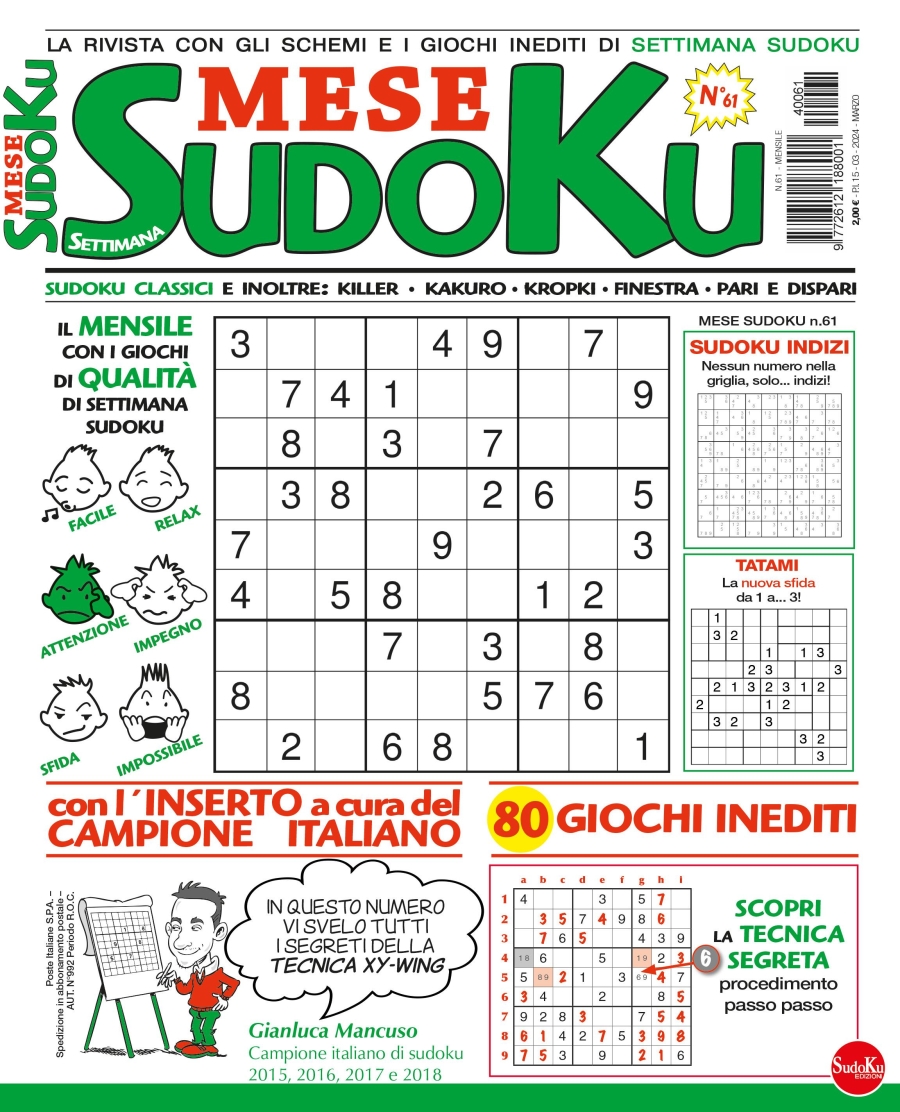 Copertina Settimana Sudoku Mese n.61