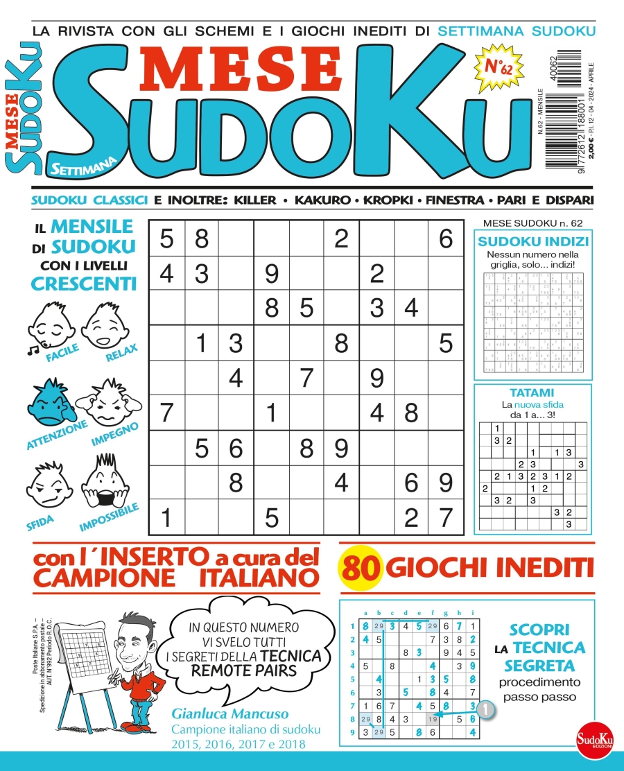 Copertina Settimana Sudoku Mese n.62