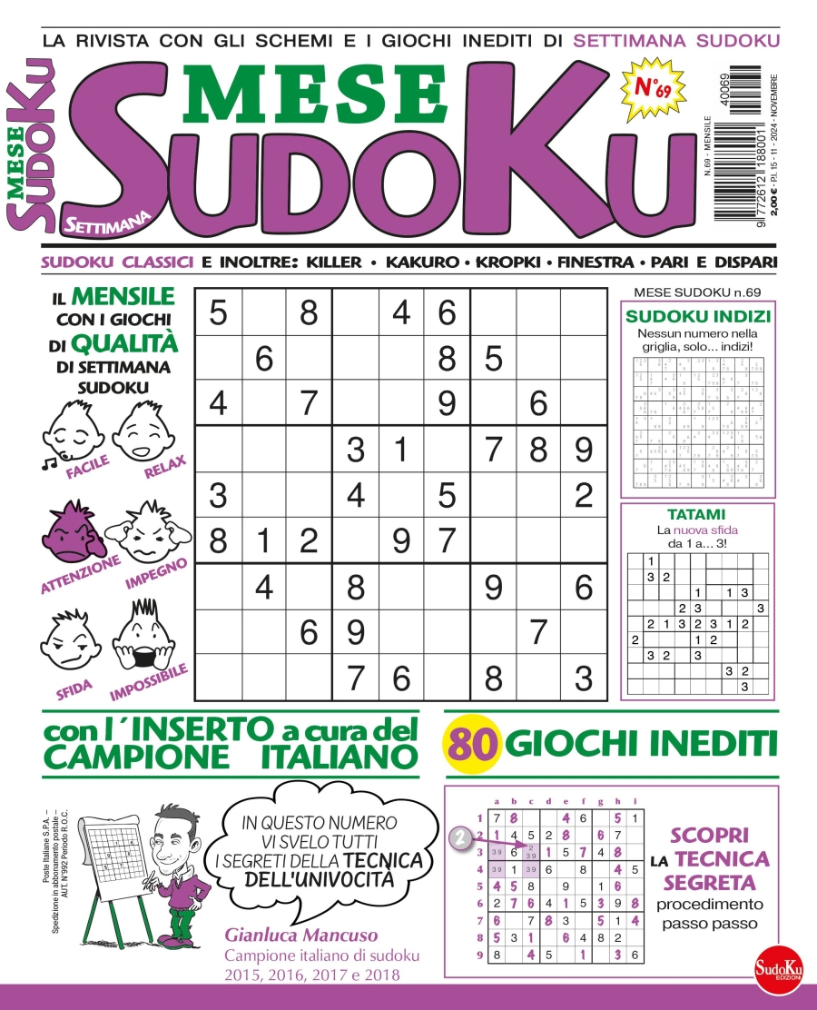 Copertina Settimana Sudoku Mese n.69