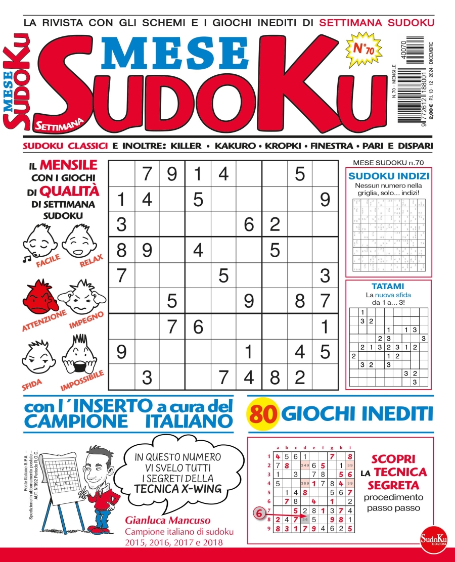 Copertina Settimana Sudoku Mese n.70