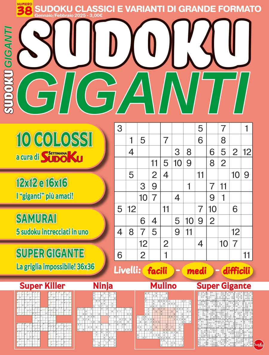 Copertina Sudoku Giganti n.38