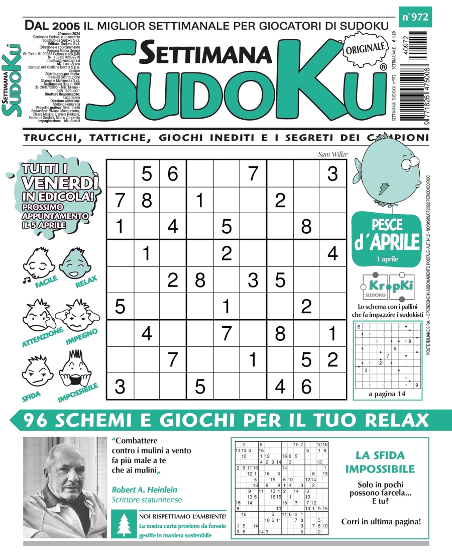 Copertina Settimana Sudoku n.972