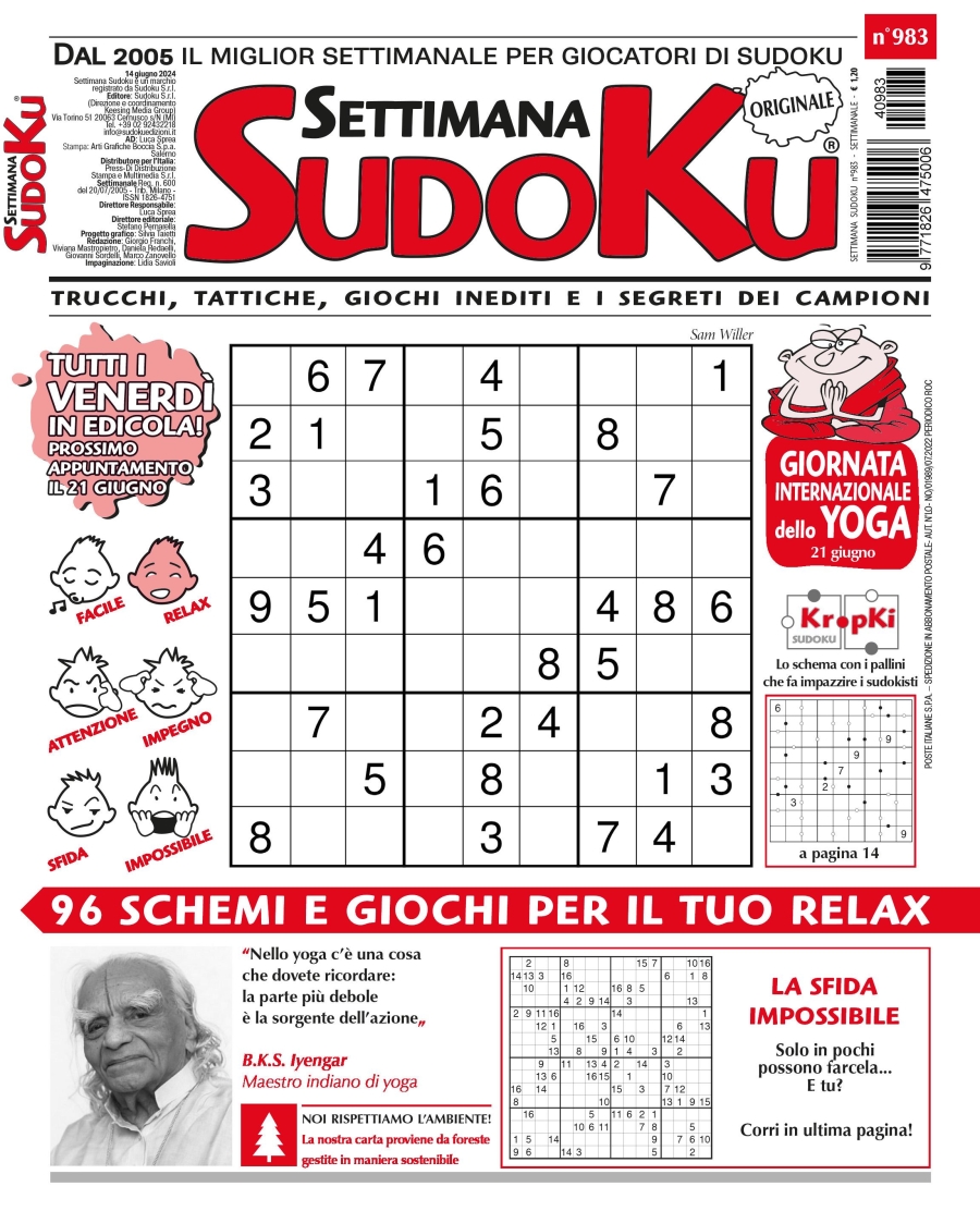 Copertina Settimana Sudoku n.983