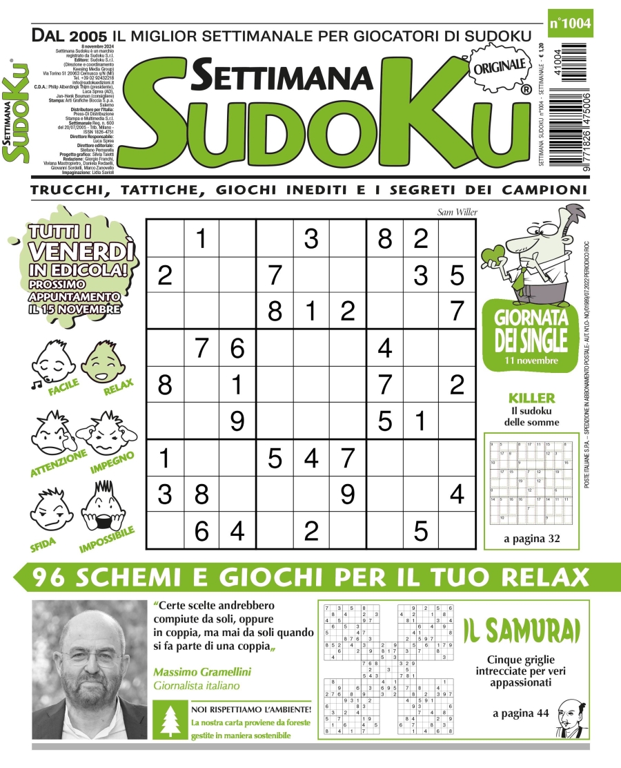 Copertina Settimana Sudoku n.1004