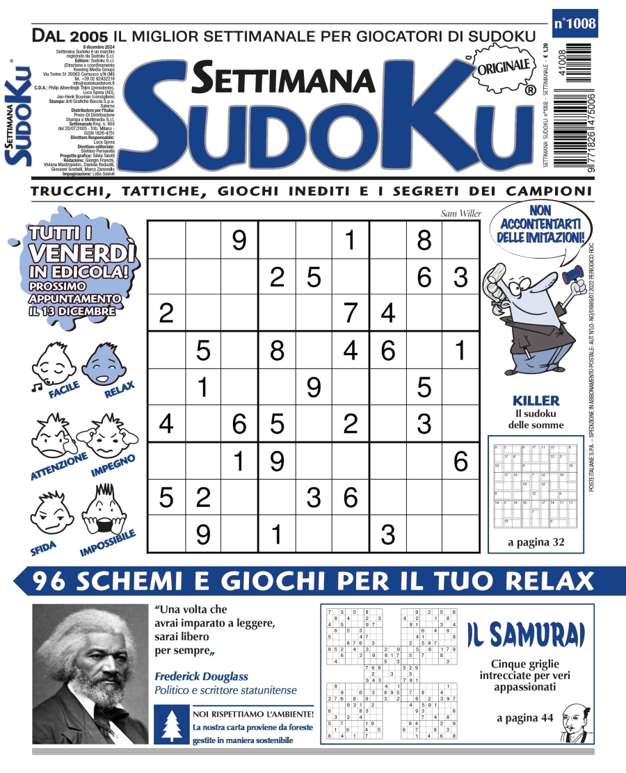 Copertina Settimana Sudoku n.1008