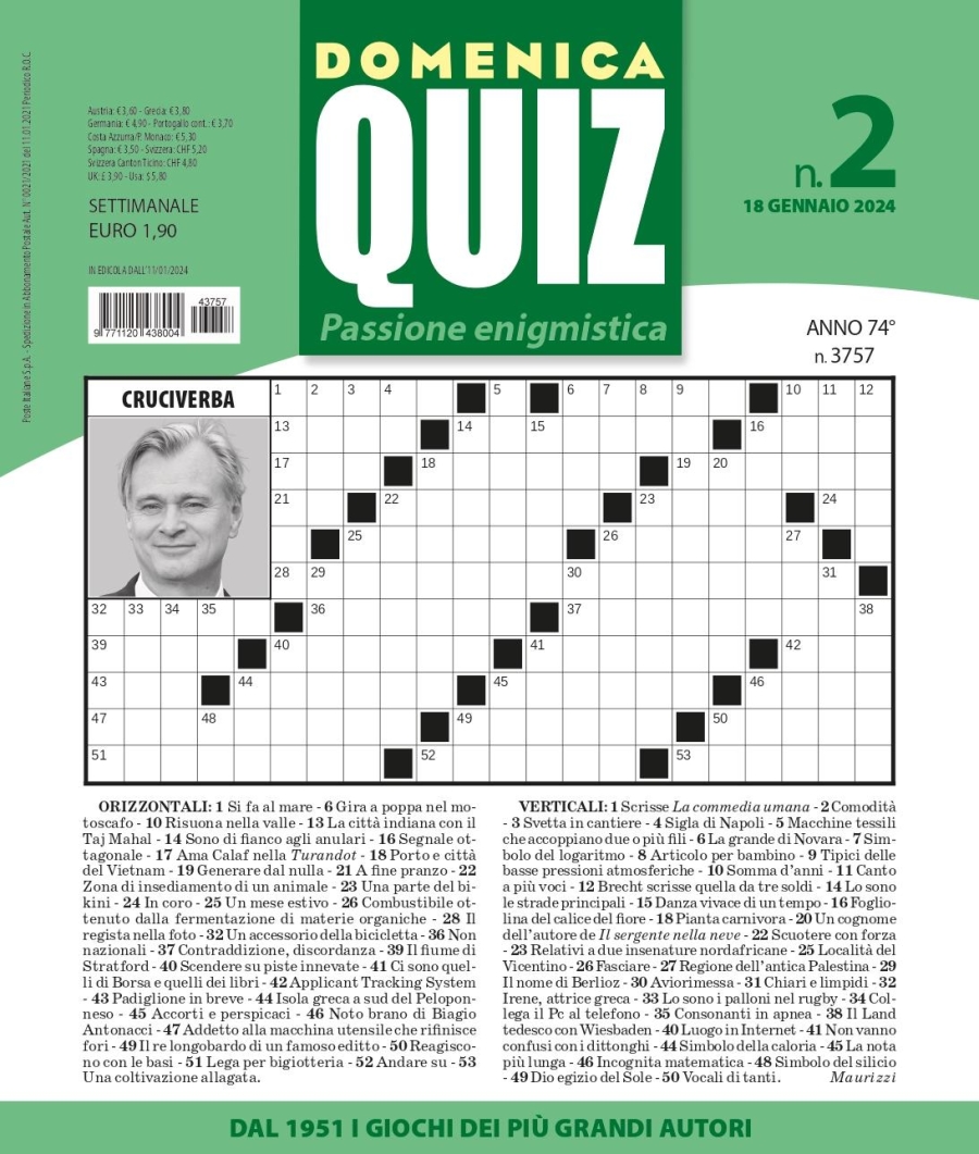 Copertina Domenica Quiz n.3757