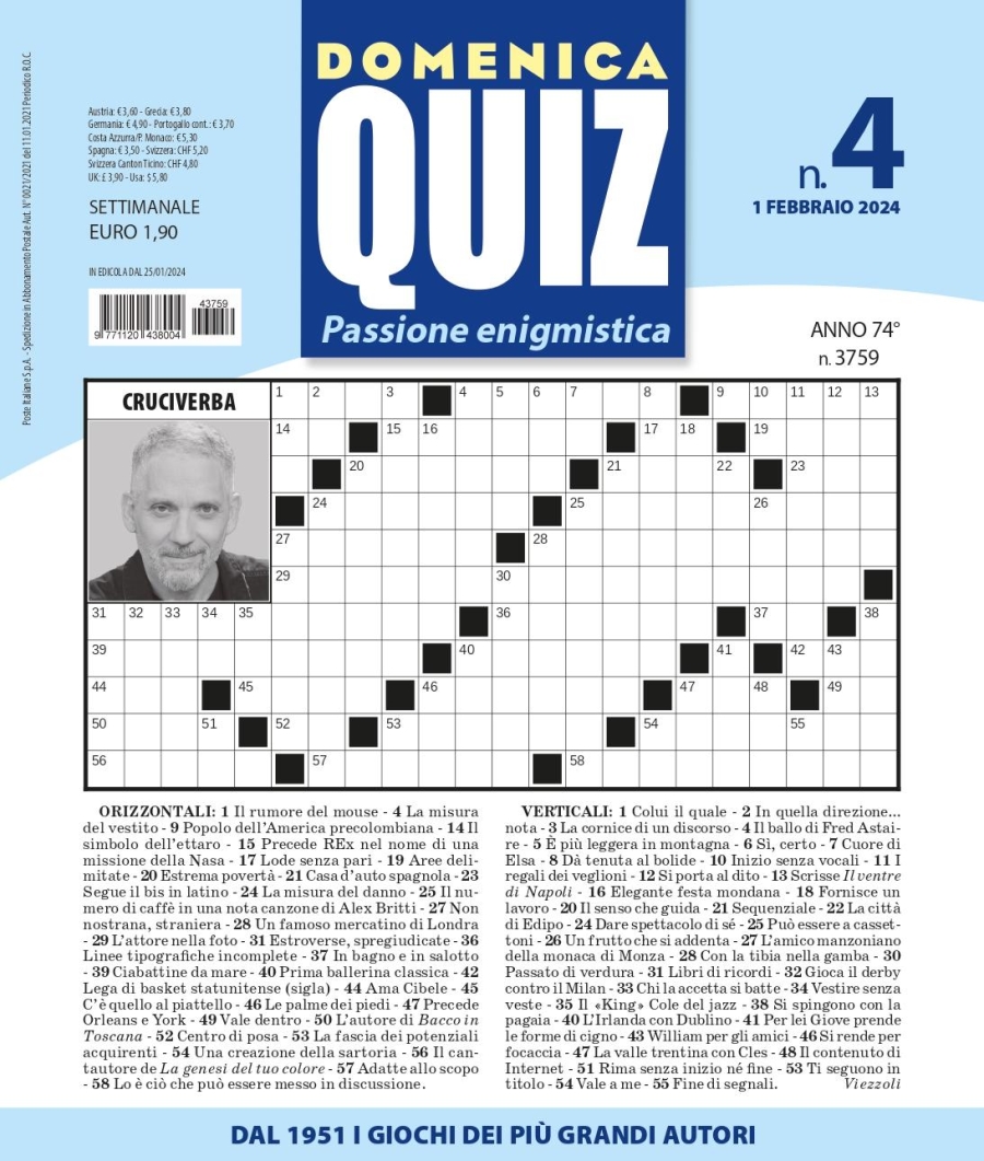 Copertina Domenica Quiz n.3759