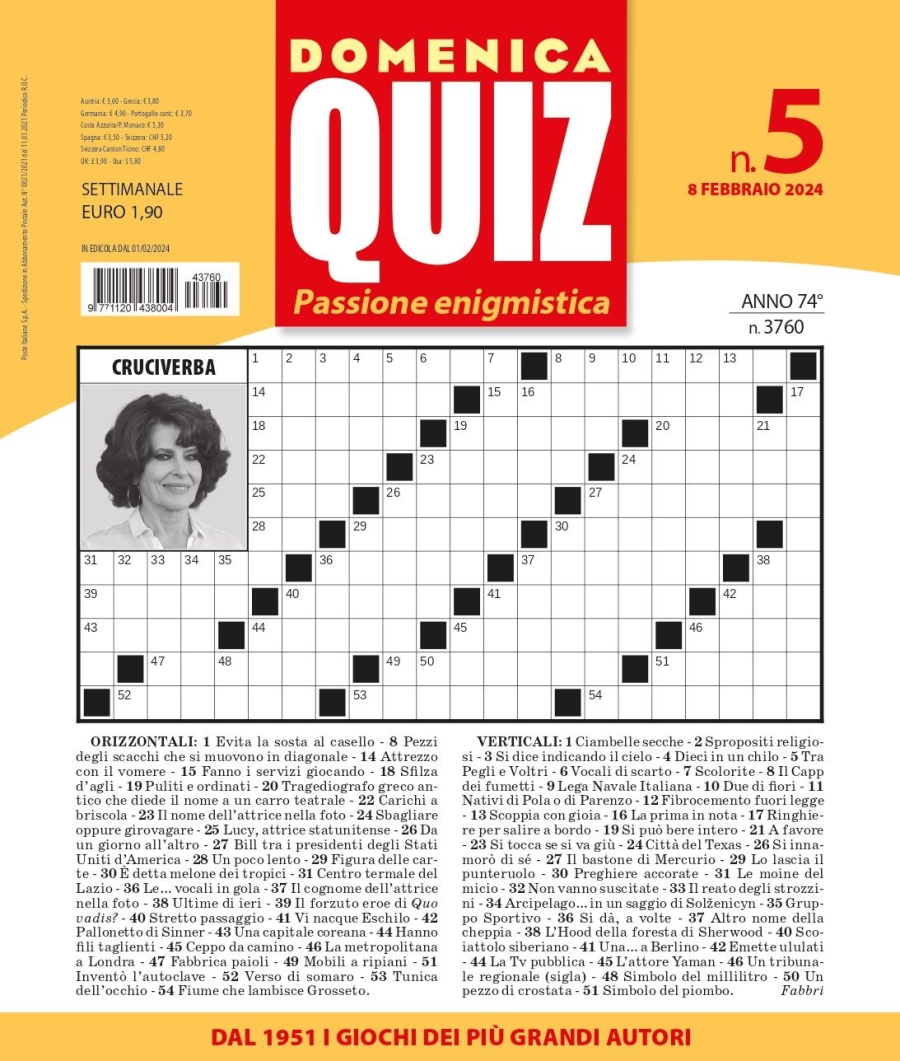 Copertina Domenica Quiz n.3760