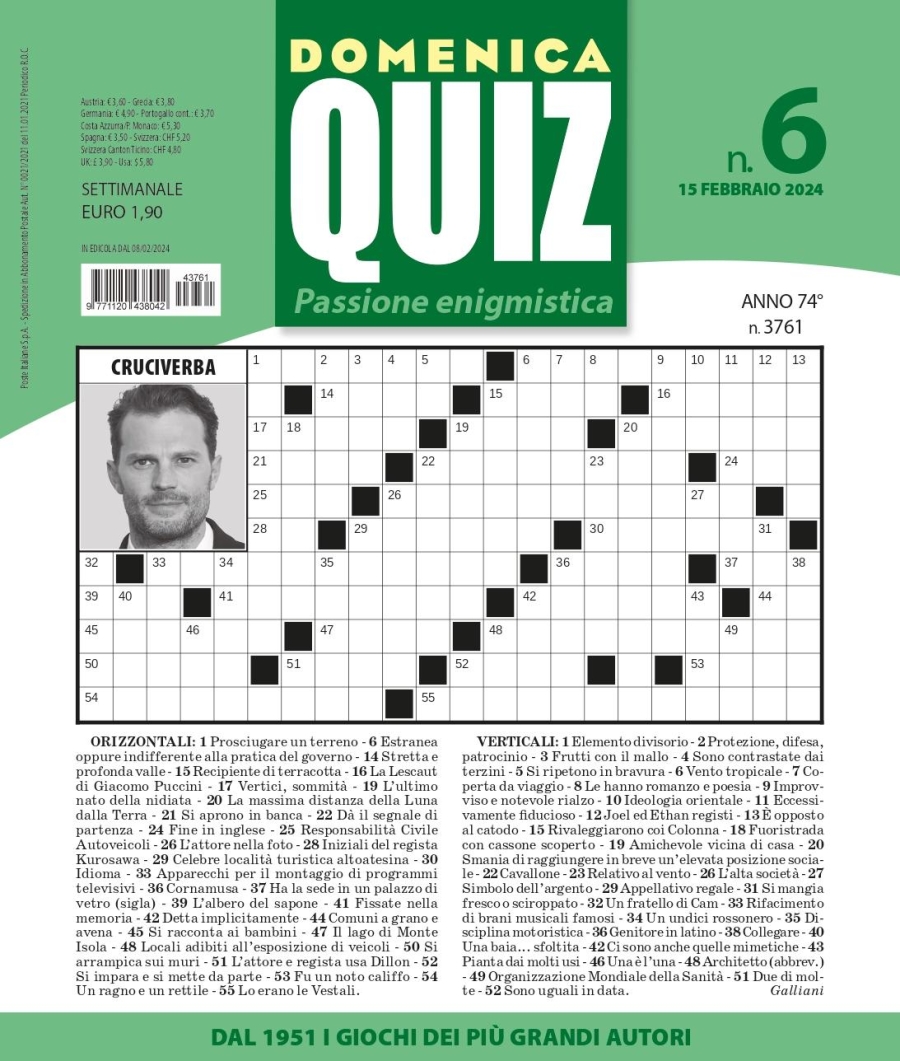 Copertina Domenica Quiz n.3761