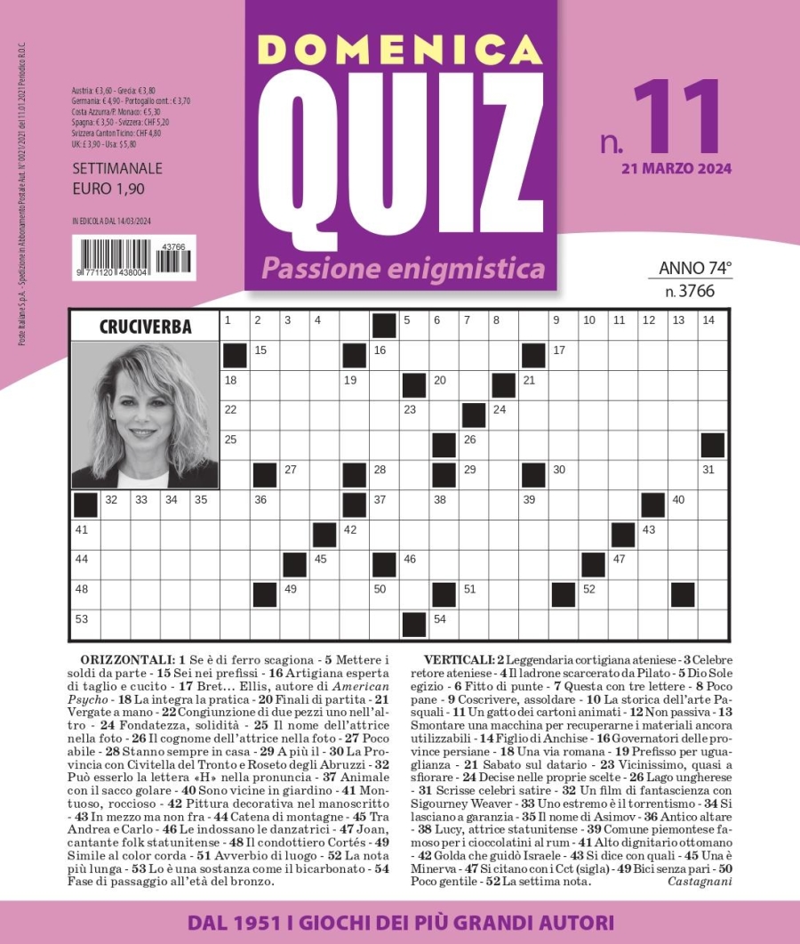 Copertina Domenica Quiz n.3766