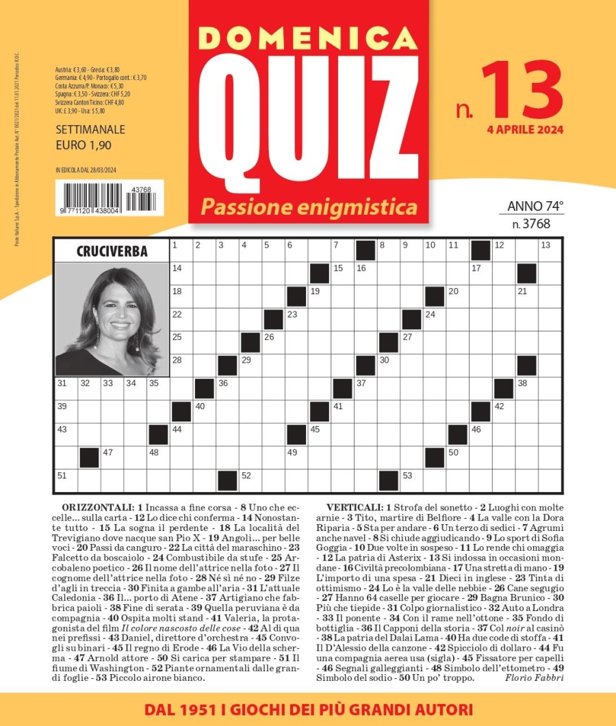 Copertina Domenica Quiz n.3768