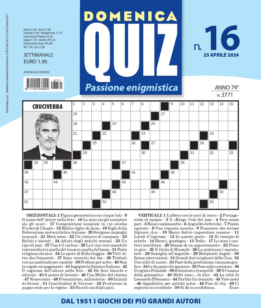 Copertina Domenica Quiz n.3771
