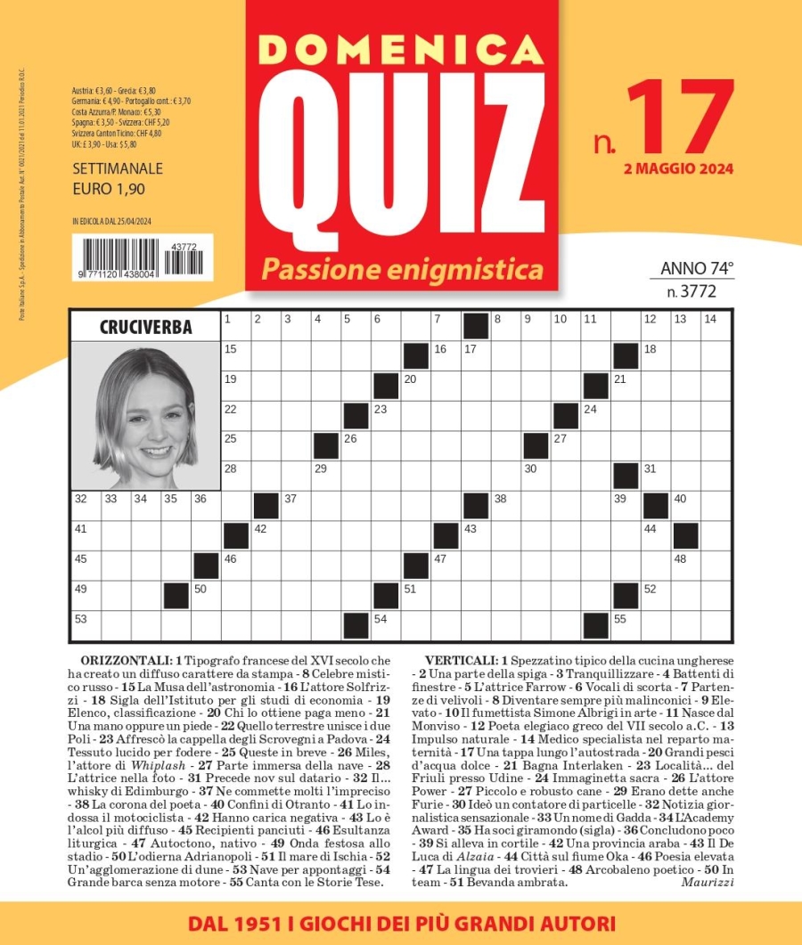 Copertina Domenica Quiz n.3772