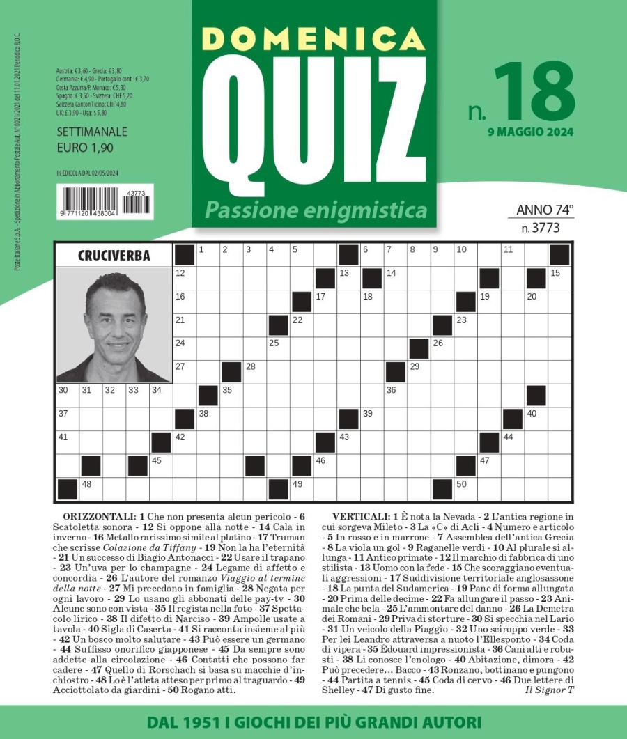 Copertina Domenica Quiz n.3773